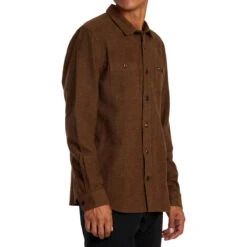 RVCA Harvest Neps Flannel Long Sleeve Shirt - Bombay Brown 10 RVCA Harvest Neps Flannel Long Sleeve Shirt - Bombay Brown -DADDIES Skate Gear 194687893922 4