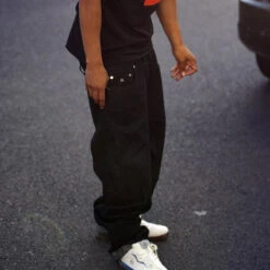 ES Baggy Denim Jeans - Black Wash -DADDIES Skate Gear 194691293701 3