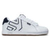 Etnies Fader Shoes - White/White/Navy -DADDIES Skate Gear 194691632739 1