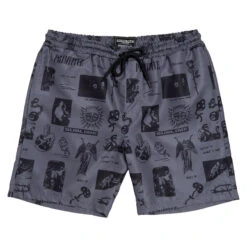 Primitive X Sublime Boardwalk Shorts - Charcoal