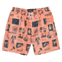 Primitive X Sublime Boardwalk Shorts - Coral