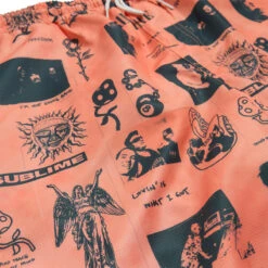 Primitive X Sublime Boardwalk Shorts - Coral -DADDIES Skate Gear 194942362965 5