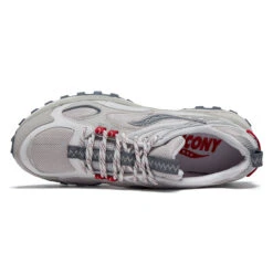 Saucony Grid Aura X Shoes - Dove/Red -DADDIES Skate Gear 195020915127 3