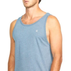 Volcom Solid Heather Tank Top - Stormy Blue 2025 -DADDIES Skate Gear 196134437581 3
