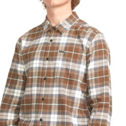 Volcom Caden Plaid Long Sleeve Shirt - Dark Earth -DADDIES Skate Gear 196134985686 4