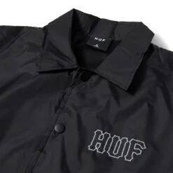HUF Set H Coaches Jacket - Black 7 HUF Set H Coaches Jacket - Black -DADDIES Skate Gear 196377049350 3