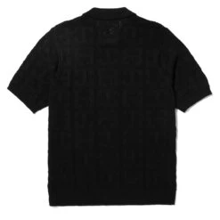 HUF Monogram Jacquard Zip Sweater - Black -DADDIES Skate Gear 196377124187 4