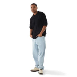 HUF Monogram Jacquard Zip Sweater - Black -DADDIES Skate Gear 196377124187 5