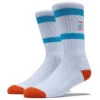 Lakai X Poler Summit Crew Socks - White -DADDIES Skate Gear 196377190076 1
