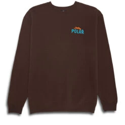 Lakai X Poler Lakai Vibes Crewneck Sweater - Chocolate