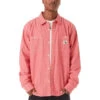 HUF Total Eclipse Chambray Long Sleeve Shirt - Red
