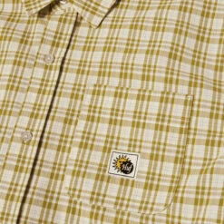 HUF Total Eclipse Plaid Shirt - Mustard -DADDIES Skate Gear 196377201604 3