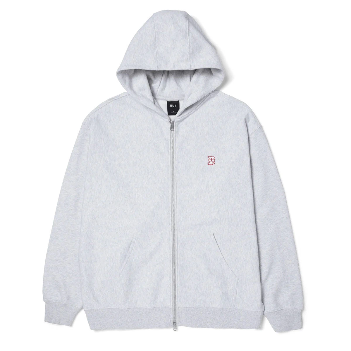 HUF Megablast Full Zip French Terry Hoodie - Ash Heather 3 HUF Megablast Full Zip French Terry Hoodie - Ash Heather