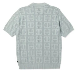 HUF Monogram Jacquard Zip Sweater - Sky -DADDIES Skate Gear 196377202540 3