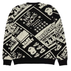 HUF Lucky Crewneck Sweater - Black -DADDIES Skate Gear 196377202694 3