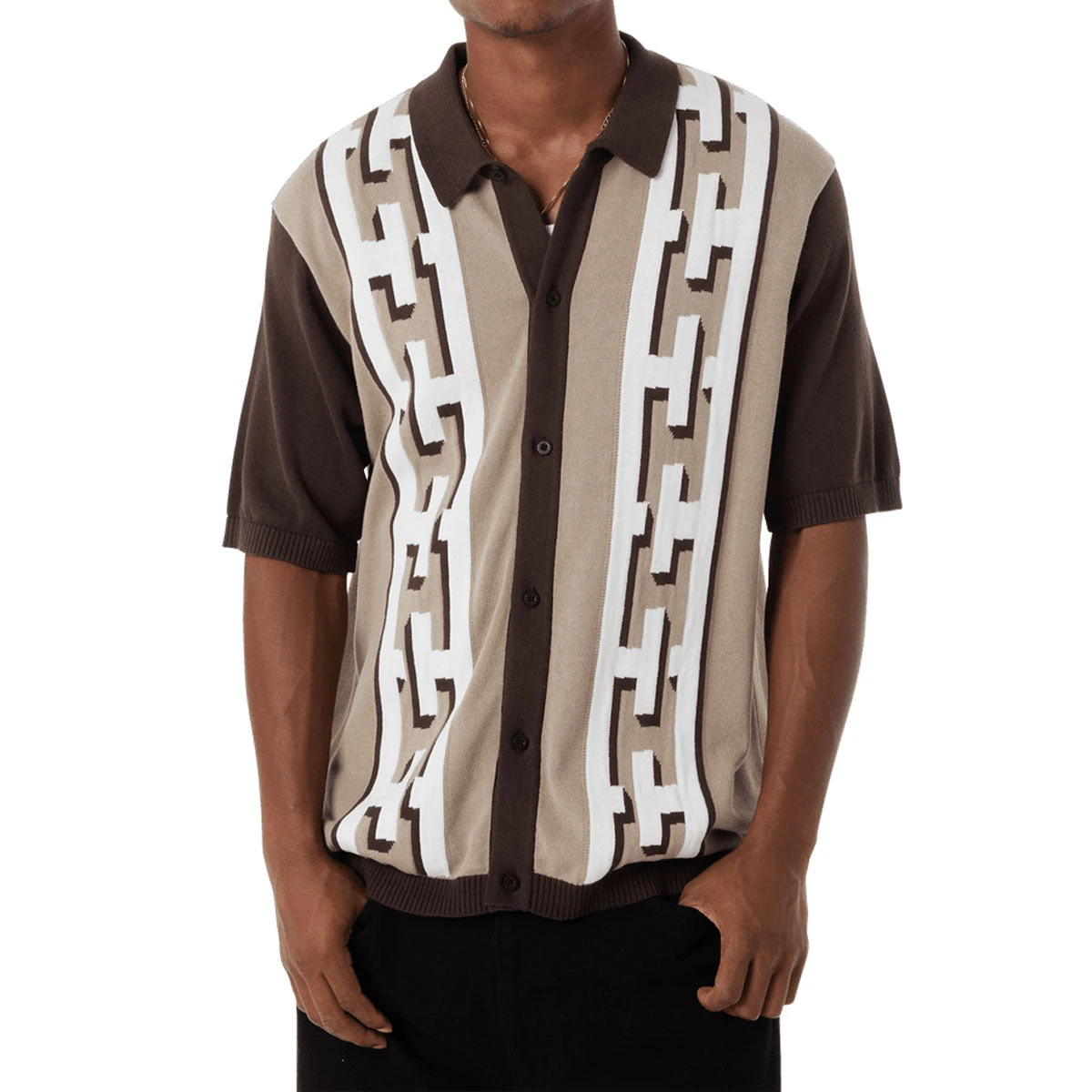 HUF Pillar Knit Sweater - Brown 3 HUF Pillar Knit Sweater - Brown