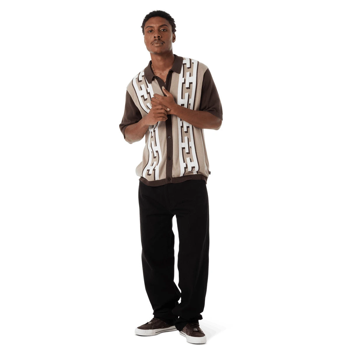 HUF Pillar Knit Sweater - Brown 7 HUF Pillar Knit Sweater - Brown - Image 5