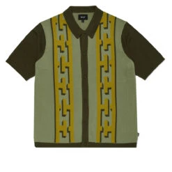 HUF Pillar Knit Sweater - Moss -DADDIES Skate Gear 196377202793 2