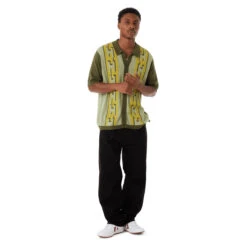 HUF Pillar Knit Sweater - Moss -DADDIES Skate Gear 196377202793 5