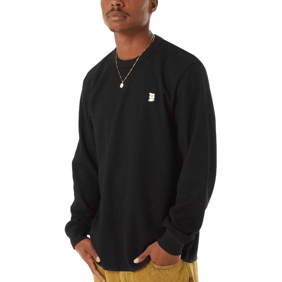 HUF Shrader Long Sleeve Thermal Shirt - Black 3 HUF Shrader Long Sleeve Thermal Shirt - Black