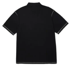 HUF Waffle Knit Contrast Polo Shirt - Black -DADDIES Skate Gear 196377203295 4
