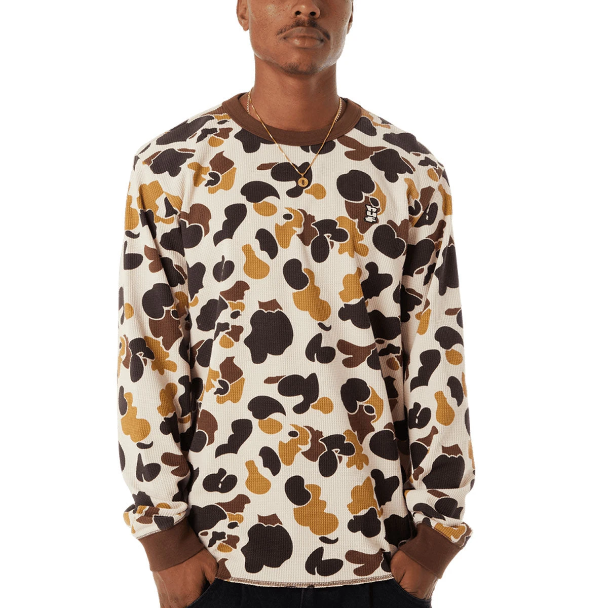 HUF Shrader Camo Long Sleeve Thermal Shirt - Duck Camo 3 HUF Shrader Camo Long Sleeve Thermal Shirt - Duck Camo