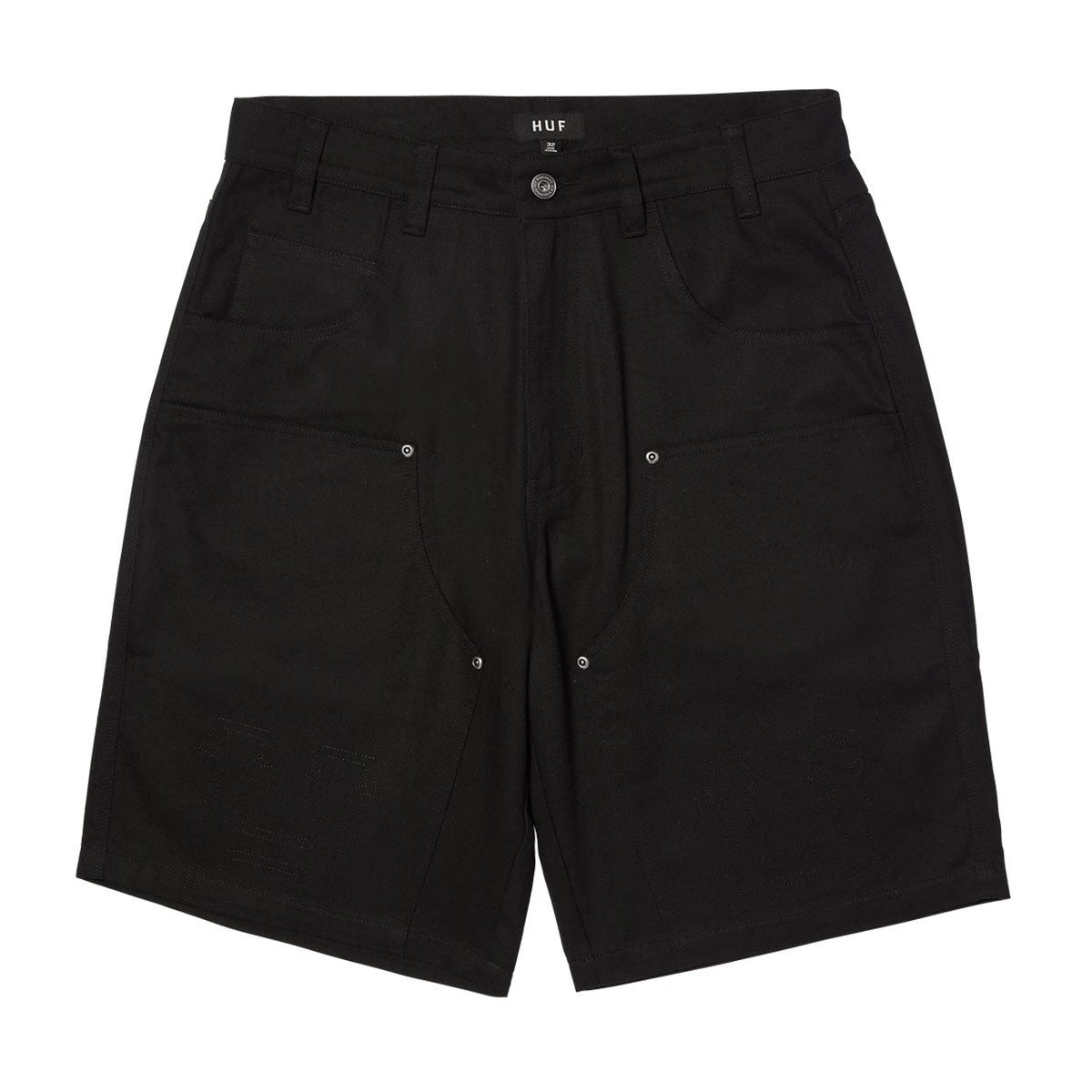 HUF Classic H Double Knee Work Shorts - Black 3 HUF Classic H Double Knee Work Shorts - Black
