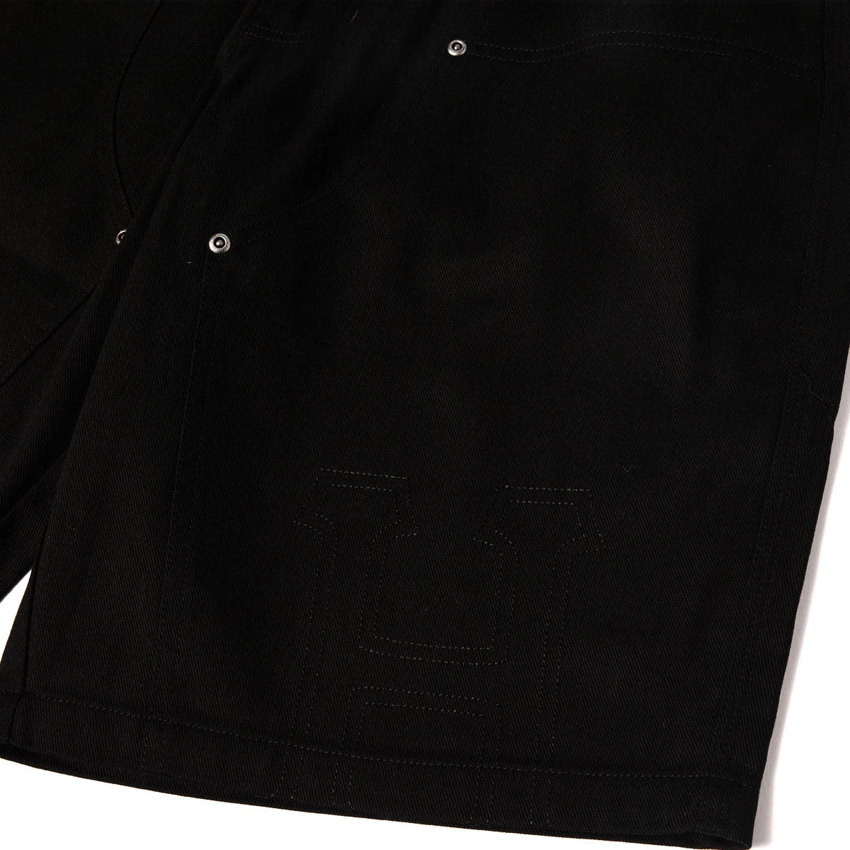 HUF Classic H Double Knee Work Shorts - Black 5 HUF Classic H Double Knee Work Shorts - Black - Image 3