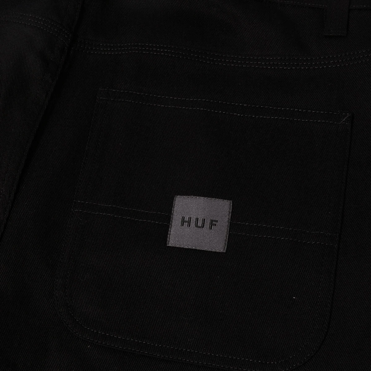 HUF Classic H Double Knee Work Shorts - Black 6 HUF Classic H Double Knee Work Shorts - Black - Image 4