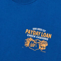 HUF Pay Day T-Shirt - Cobalt Blue -DADDIES Skate Gear 196377208849 3