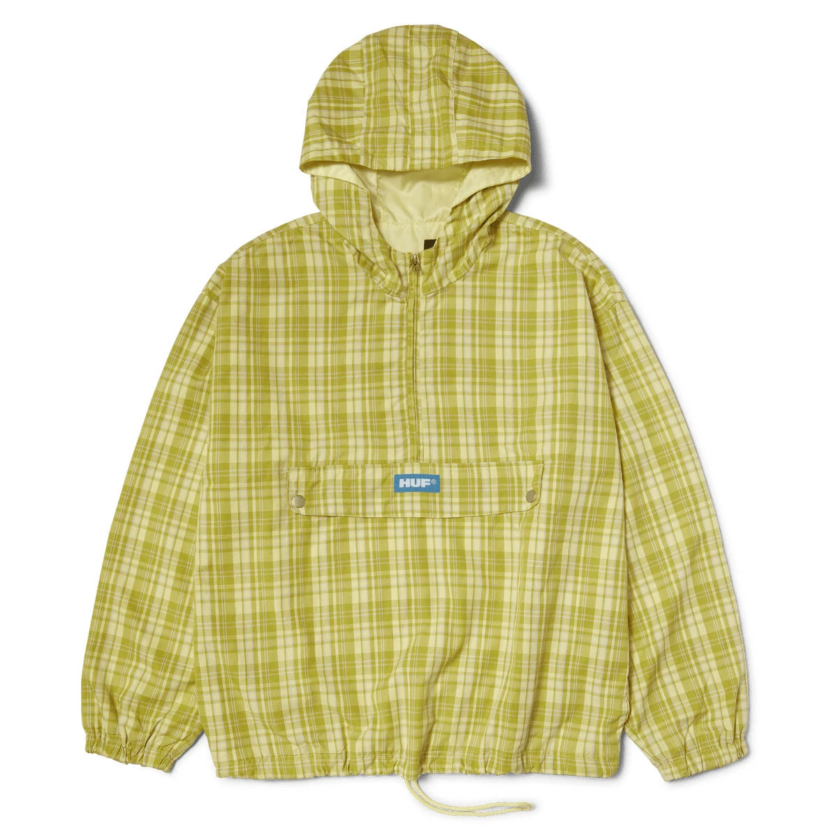 HUF Rivington Plaid Anorak Jacket - Tarragon 4 HUF Rivington Plaid Anorak Jacket - Tarragon - Image 2