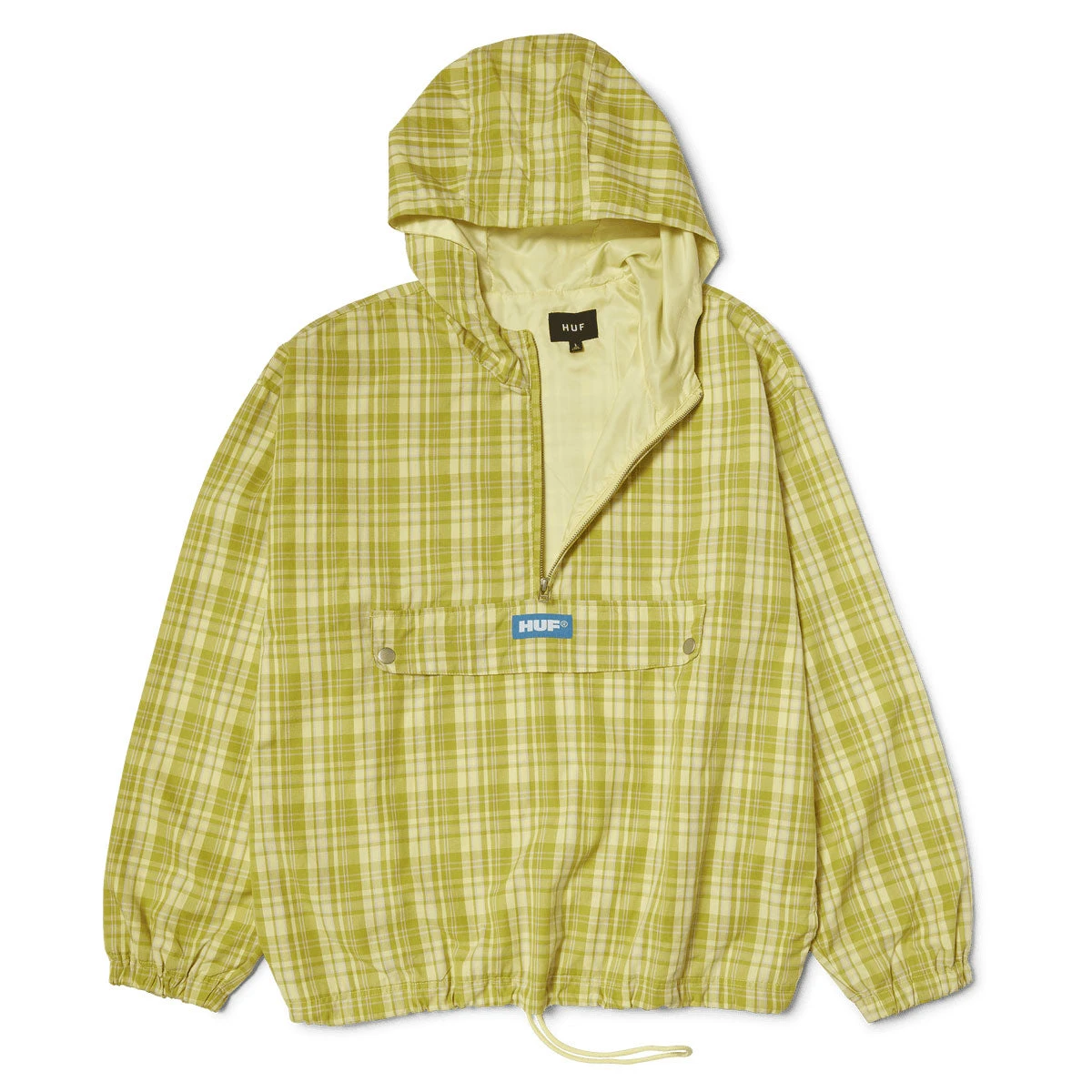 HUF Rivington Plaid Anorak Jacket - Tarragon 6 HUF Rivington Plaid Anorak Jacket - Tarragon - Image 4