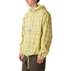 HUF Rivington Plaid Anorak Jacket - Tarragon 11 HUF Rivington Plaid Anorak Jacket - Tarragon -DADDIES Skate Gear 196377232844 5