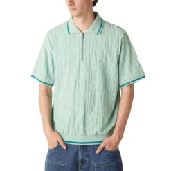 HUF Tether Jacquard Terry Shirt - Jade