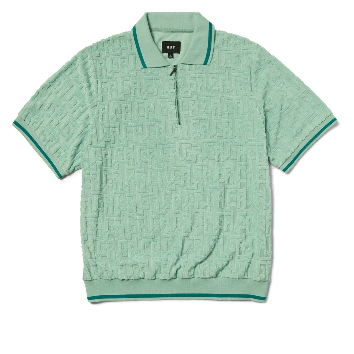 HUF Tether Jacquard Terry Shirt - Jade 4 HUF Tether Jacquard Terry Shirt - Jade - Image 2