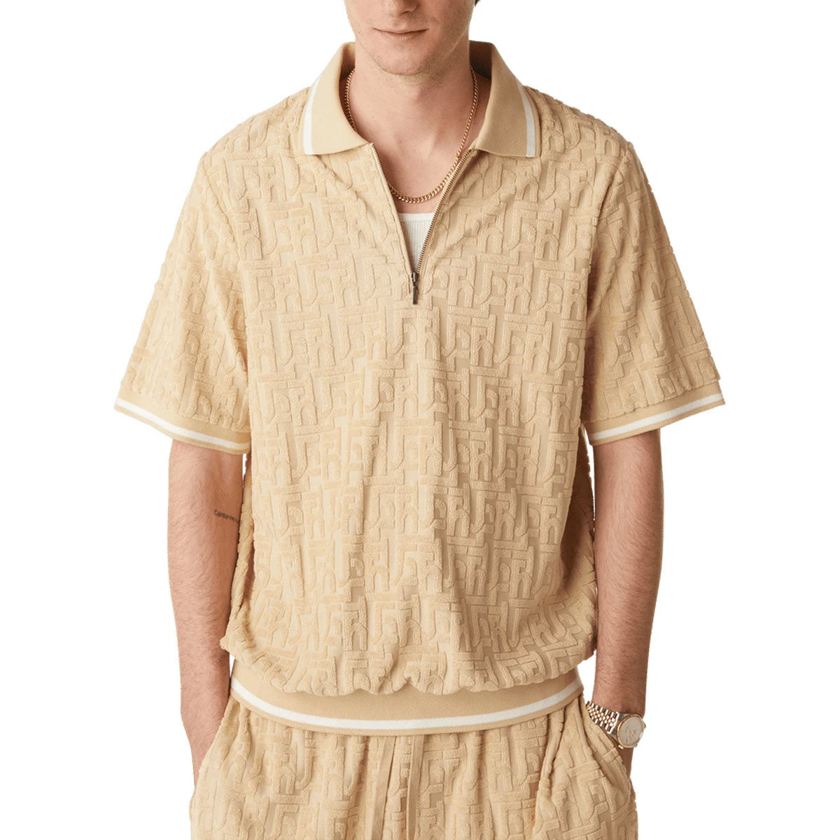 HUF Tether Jacquard Terry Shirt - Twill 3 HUF Tether Jacquard Terry Shirt - Twill