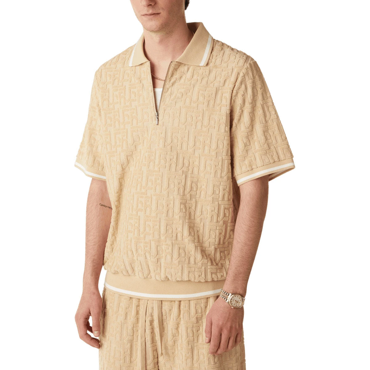 HUF Tether Jacquard Terry Shirt - Twill 7 HUF Tether Jacquard Terry Shirt - Twill - Image 5