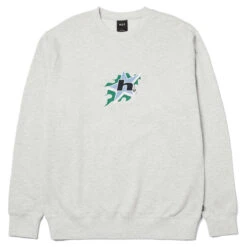 HUF H Bit Crewneck Sweatshirt - Ash