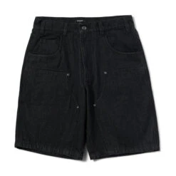 HUF Classic H Double Knee Denim Shorts - Black Denim