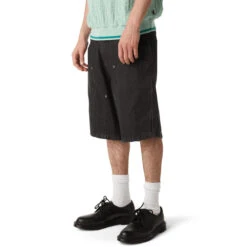 HUF Classic H Double Knee Denim Shorts - Black Denim 10 HUF Classic H Double Knee Denim Shorts - Black Denim -DADDIES Skate Gear 196377234886 4