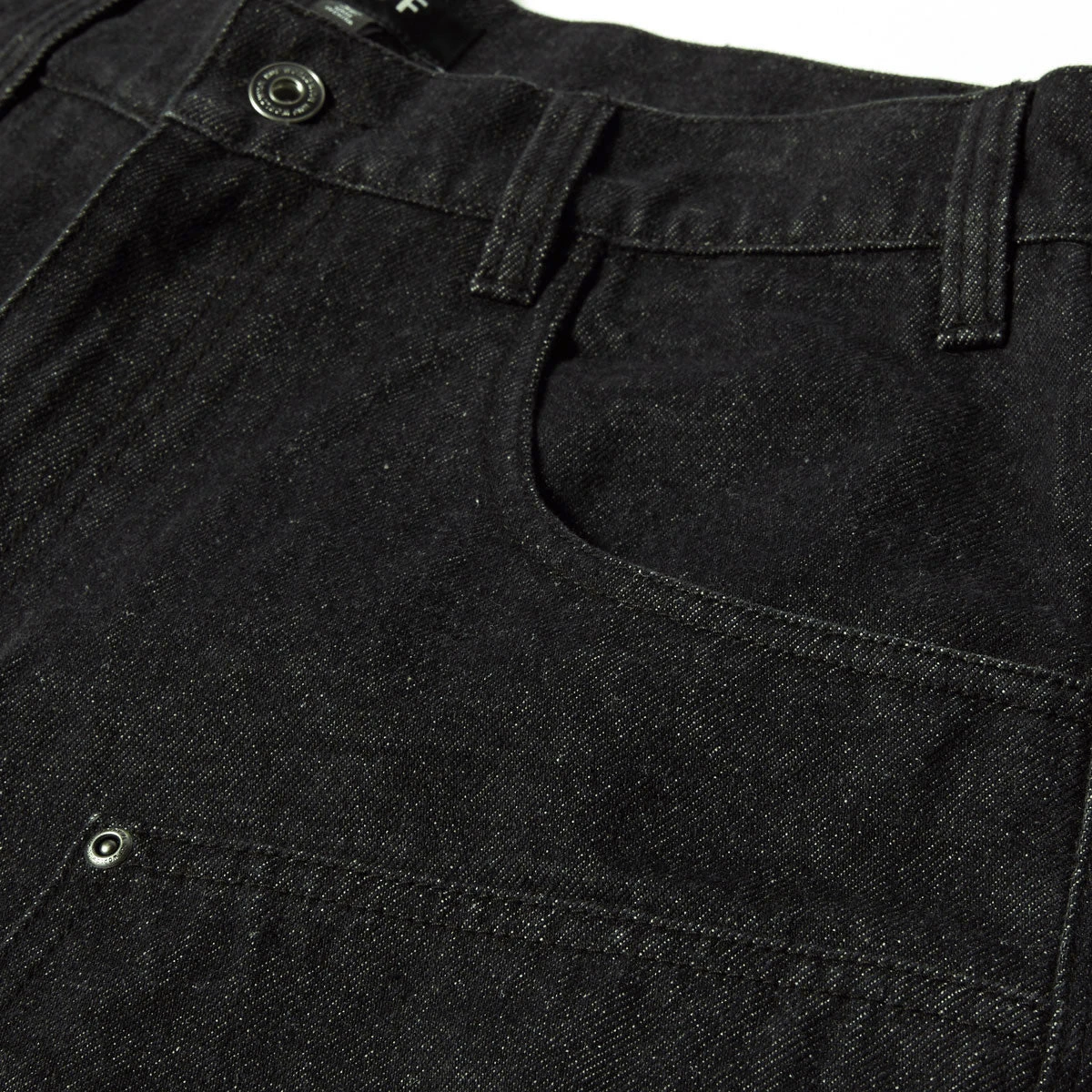 HUF Classic H Double Knee Denim Shorts - Black Denim 7 HUF Classic H Double Knee Denim Shorts - Black Denim - Image 5