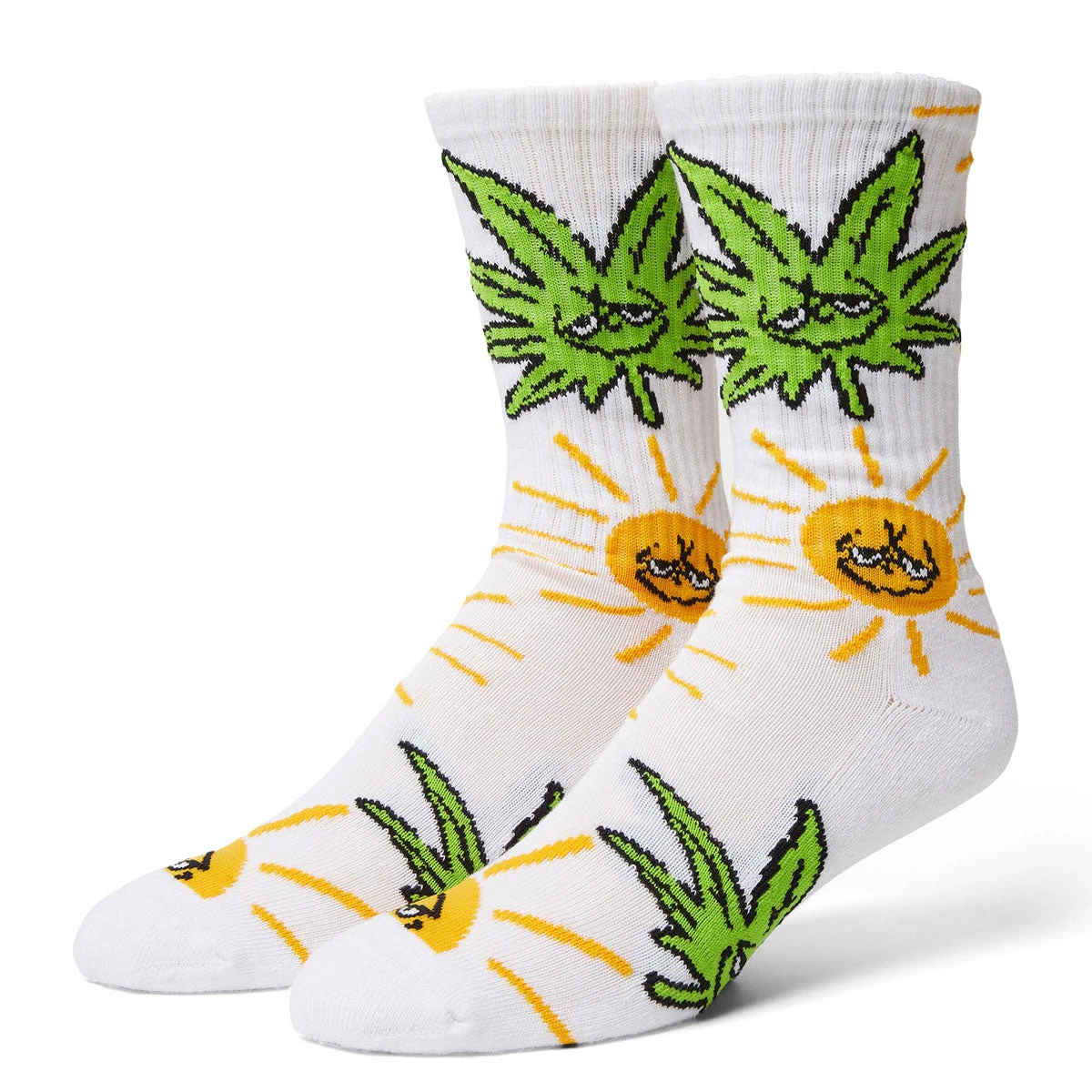 HUF Sunny Buddy Socks - White 3 HUF Sunny Buddy Socks - White