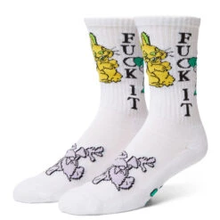 HUF Trip Crew Socks - White