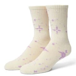 HUF Be Mine Crew Socks - Natural