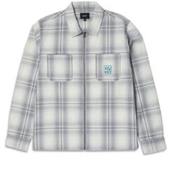 HUF Fillmore Plaid Shacket Jacket - Grey