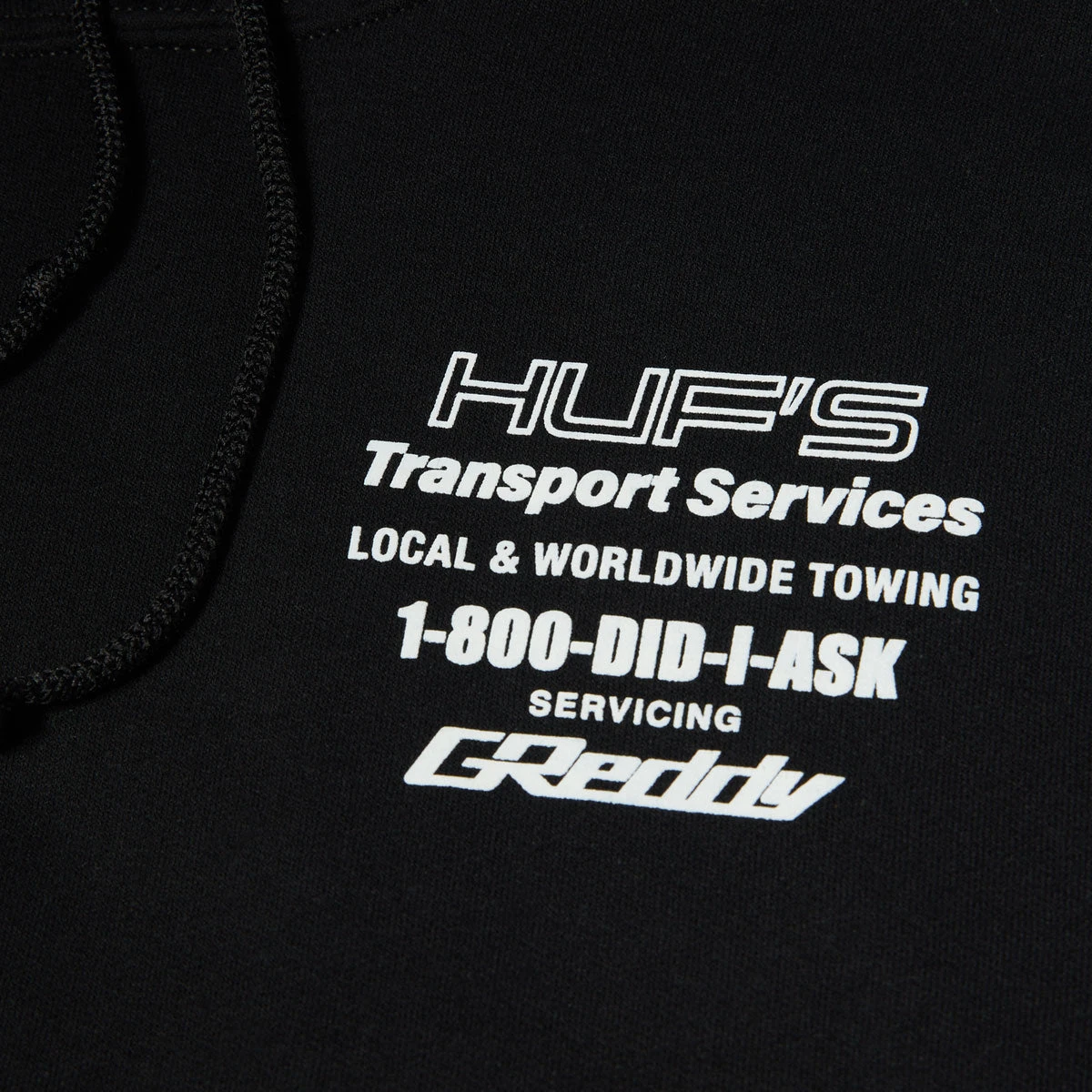 HUF X Greddy Tow Hoodie - Black 5 HUF X Greddy Tow Hoodie - Black - Image 3
