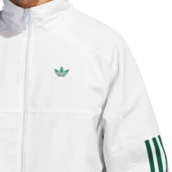 Adidas Gatsele Track Jacket - Crystal White/Dark Green -DADDIES Skate Gear 196475041126 4