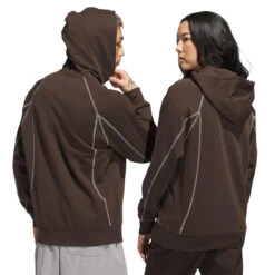 Adidas Shmoo Fw Hoodie - Dark Brown/Core White -DADDIES Skate Gear 196475043571 3