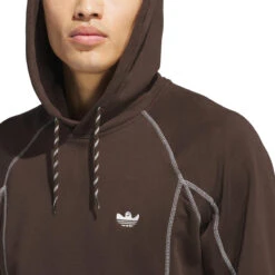 Adidas Shmoo Fw Hoodie - Dark Brown/Core White -DADDIES Skate Gear 196475043571 4