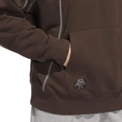 Adidas Shmoo Fw Hoodie - Dark Brown/Core White -DADDIES Skate Gear 196475043571 5